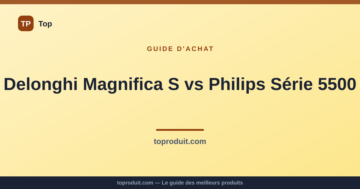 Delonghi Magnifica S vs Philips Série 5500