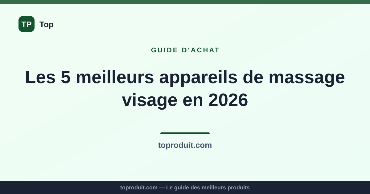 Les 5 meilleurs appareils de massage visage en 2026