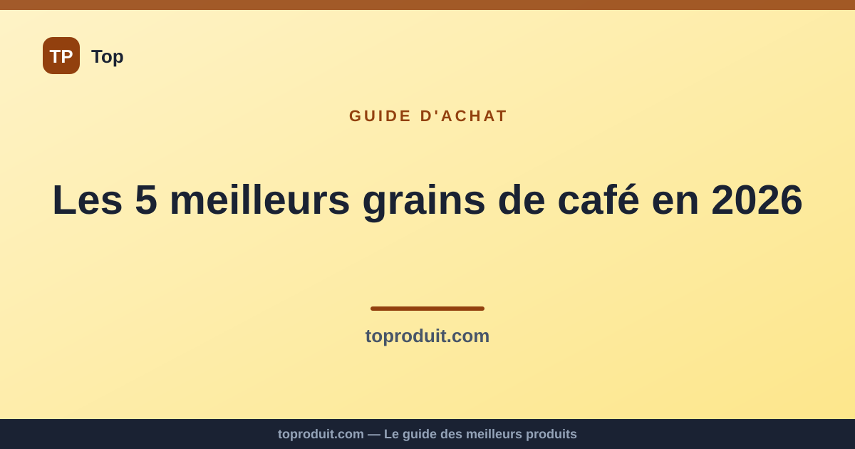 Les 5 meilleurs grains de café en 2026