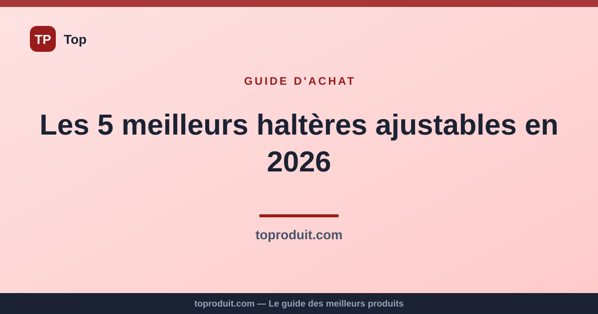 Les 5 meilleurs haltères ajustables en 2026