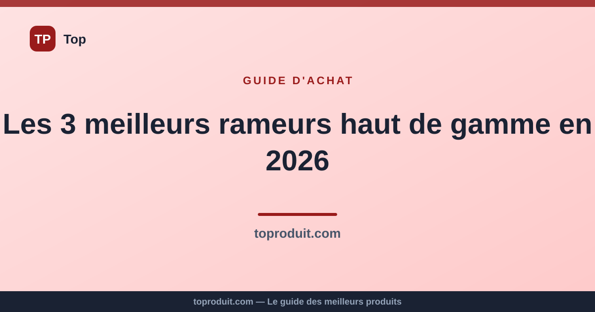 Les 3 meilleurs rameurs haut de gamme en 2026
