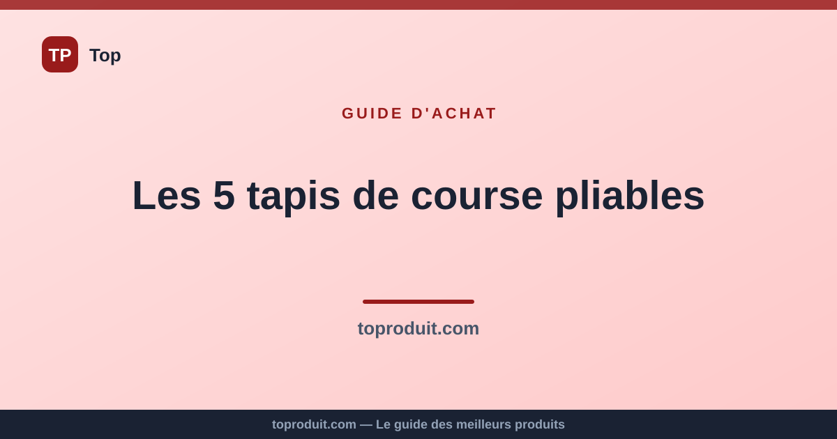 Les 5 tapis de course pliables
