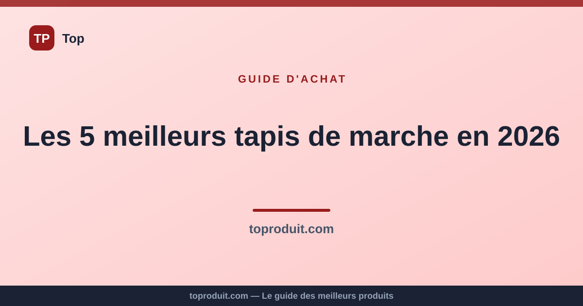 Les 5 meilleurs tapis de marche en 2026