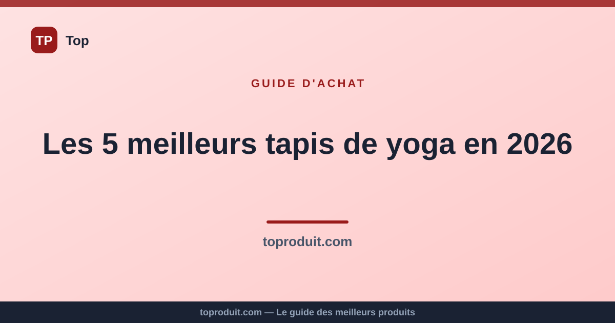 Les 5 meilleurs tapis de yoga en 2026