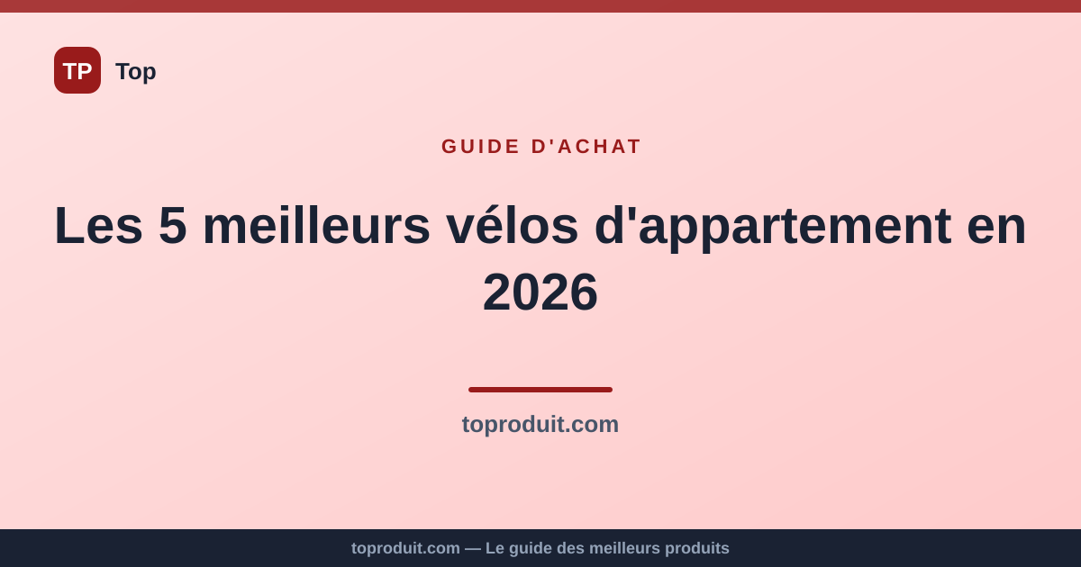 Les 5 meilleurs vélos d'appartement en 2026