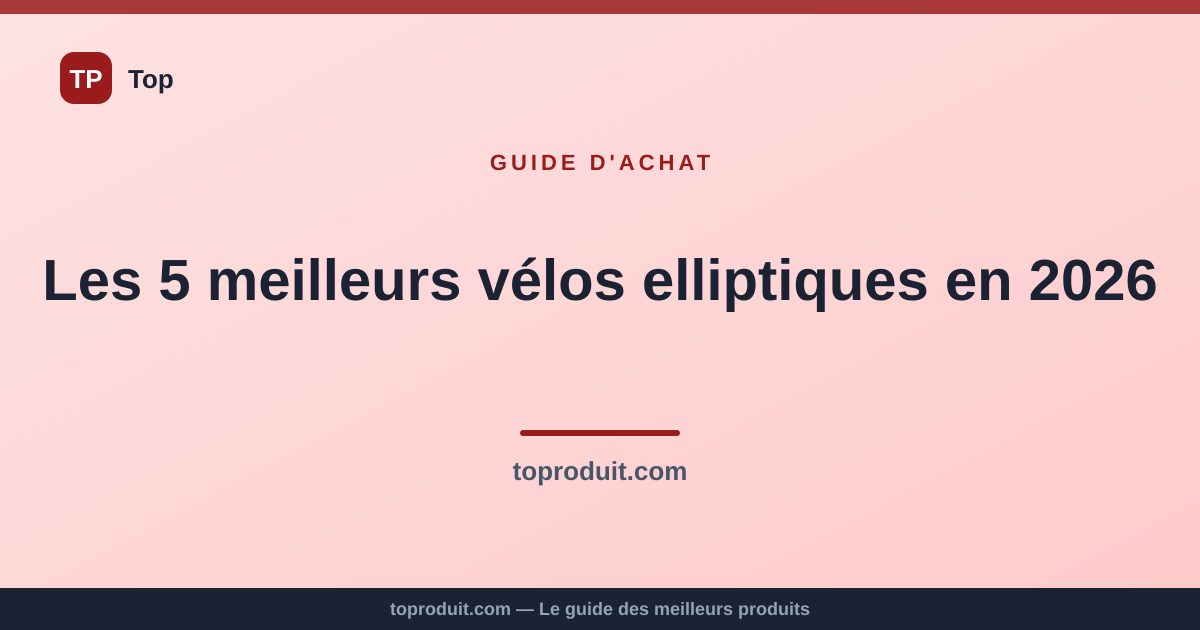 Les 5 meilleurs vélos elliptiques en 2026